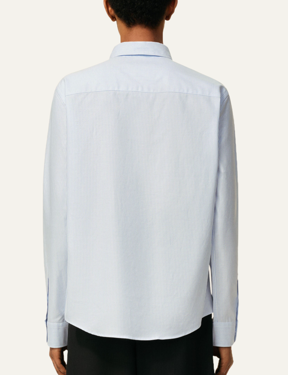 AMI CLASSIC FIT SHIRT SKY BLUE/NATURAL WHITE