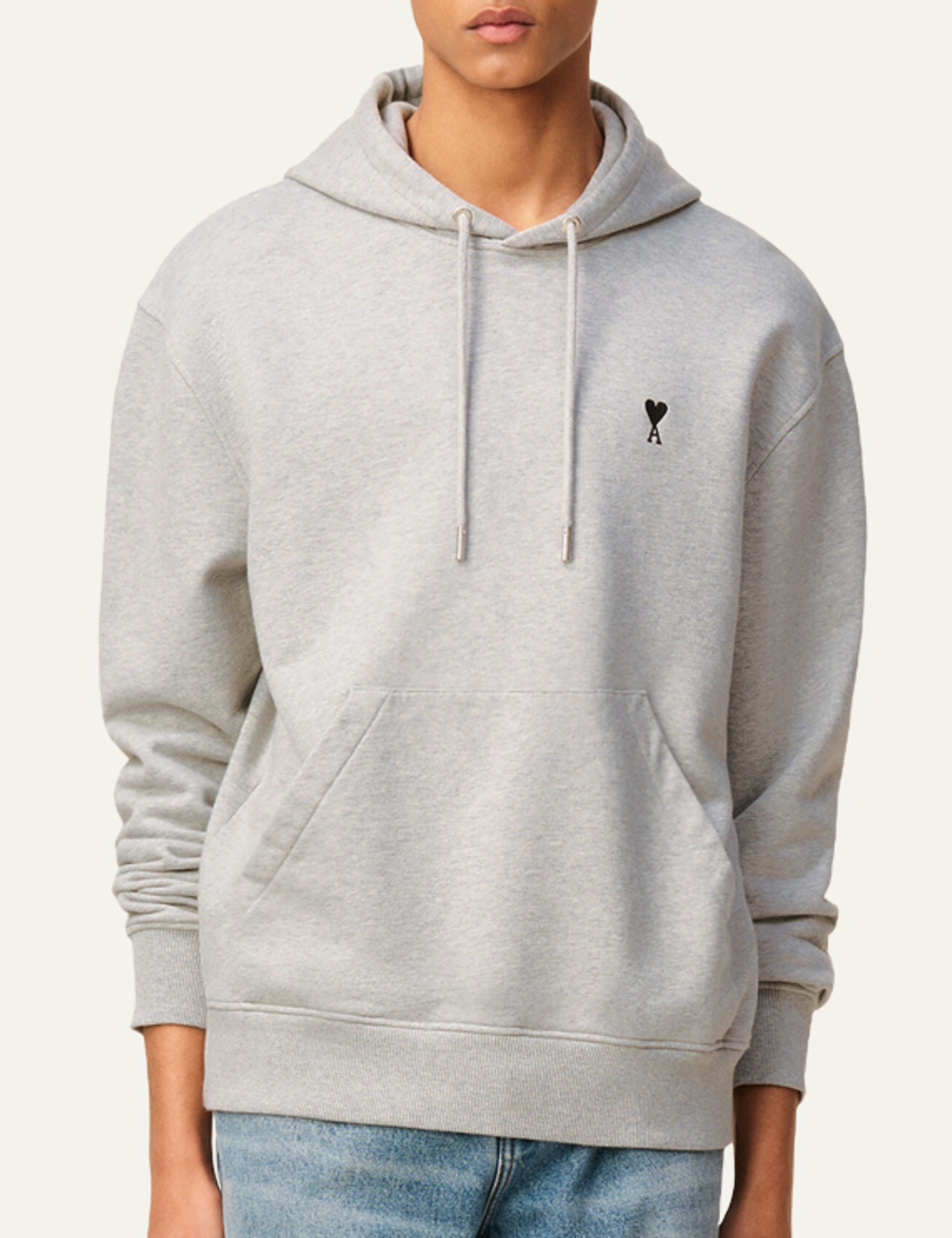 AMI AMI DE COEUR HOODIE HEATHER ASH GREY