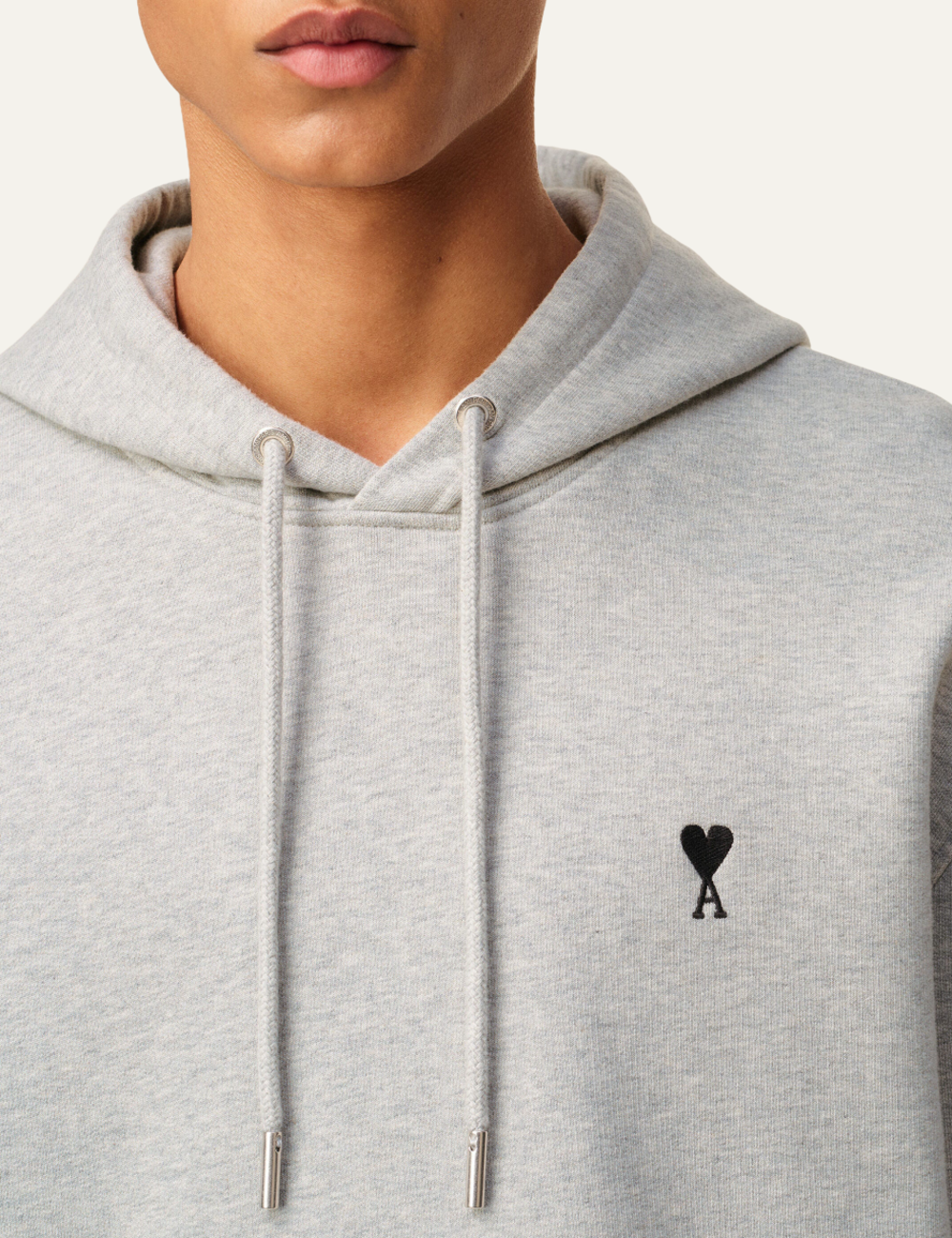 AMI AMI DE COEUR HOODIE HEATHER ASH GREY