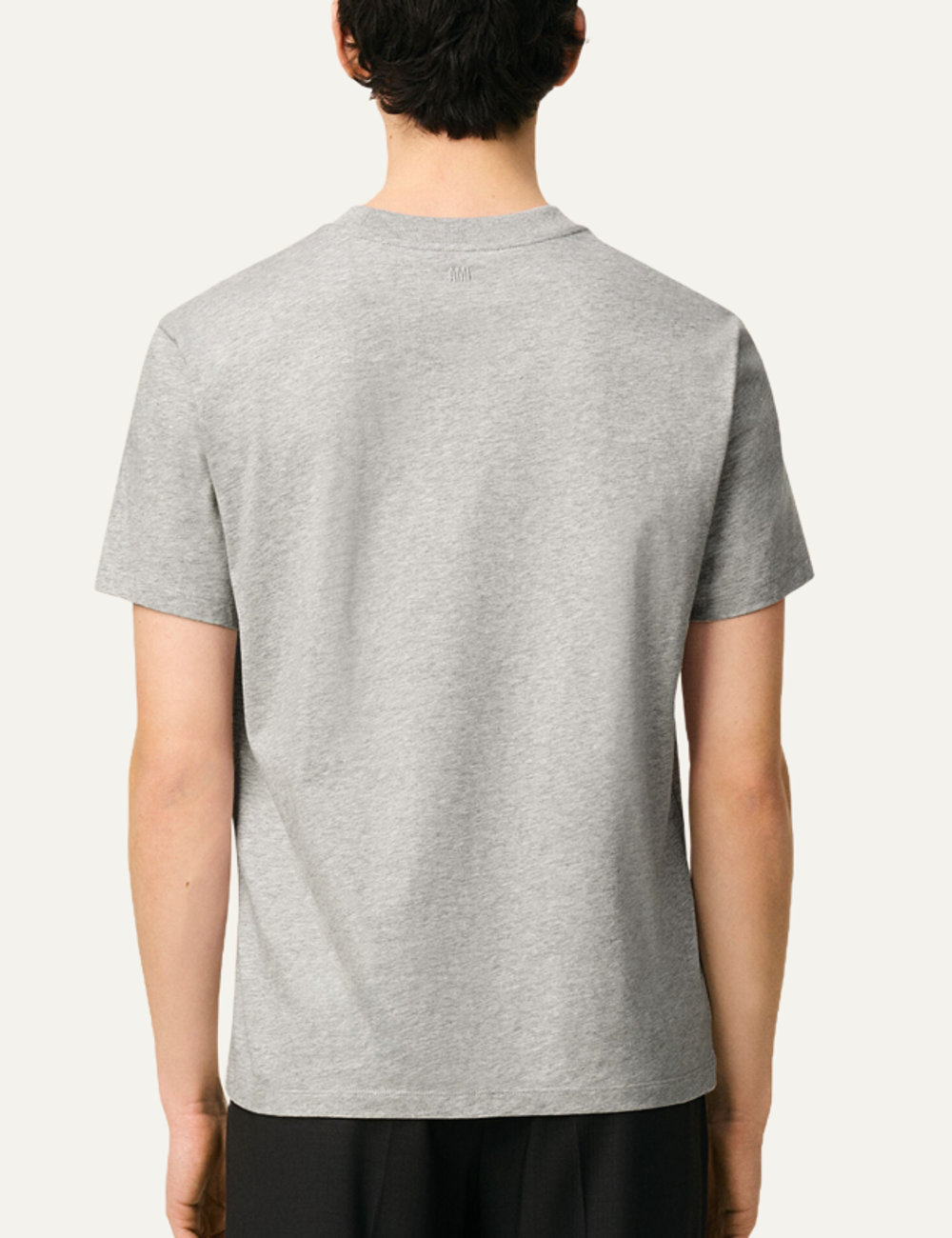 AMI CONTRASTED ADC SHIRT HEATHER ASH GREY