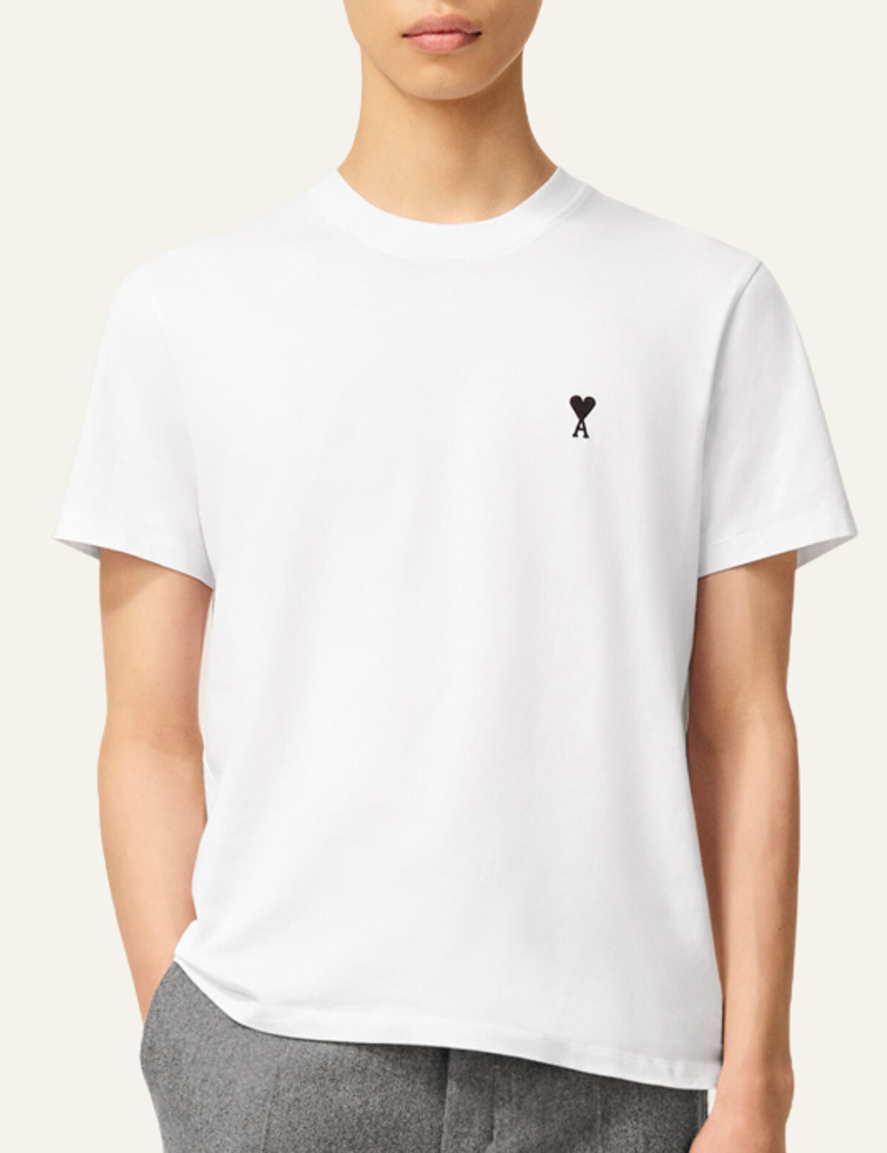 AMI CONTRASTED ADC SHIRT WHITE