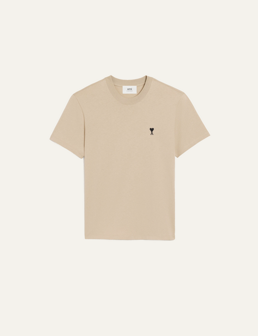 AMI CONTRASTED ADC SHIRT WHITE COFFEE