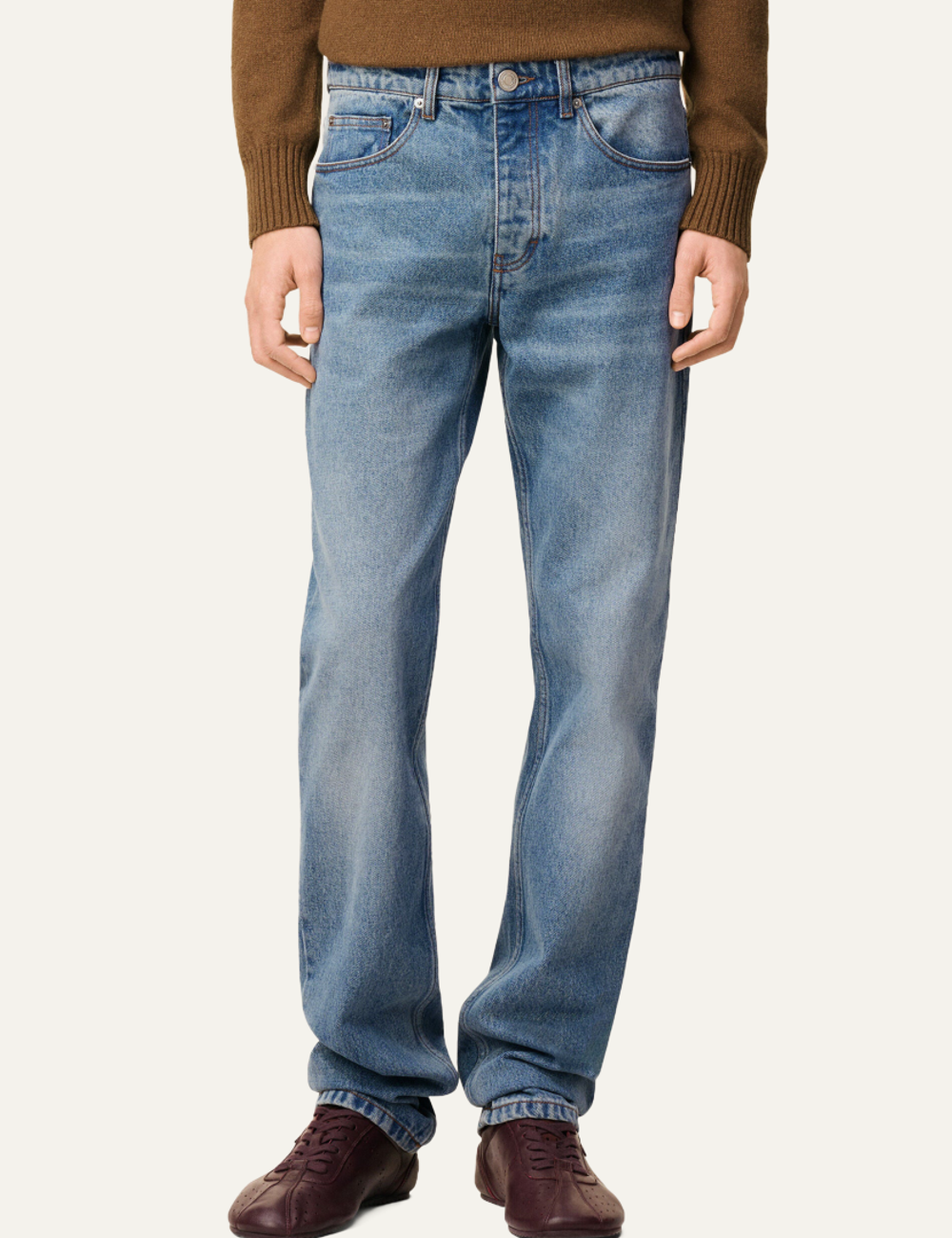 AMI CLASSIC FIT JEANS USED BLUE