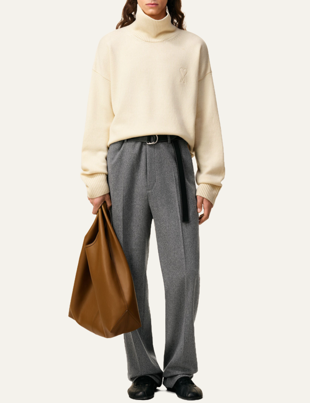 AMI ADC SWEATER IVORY