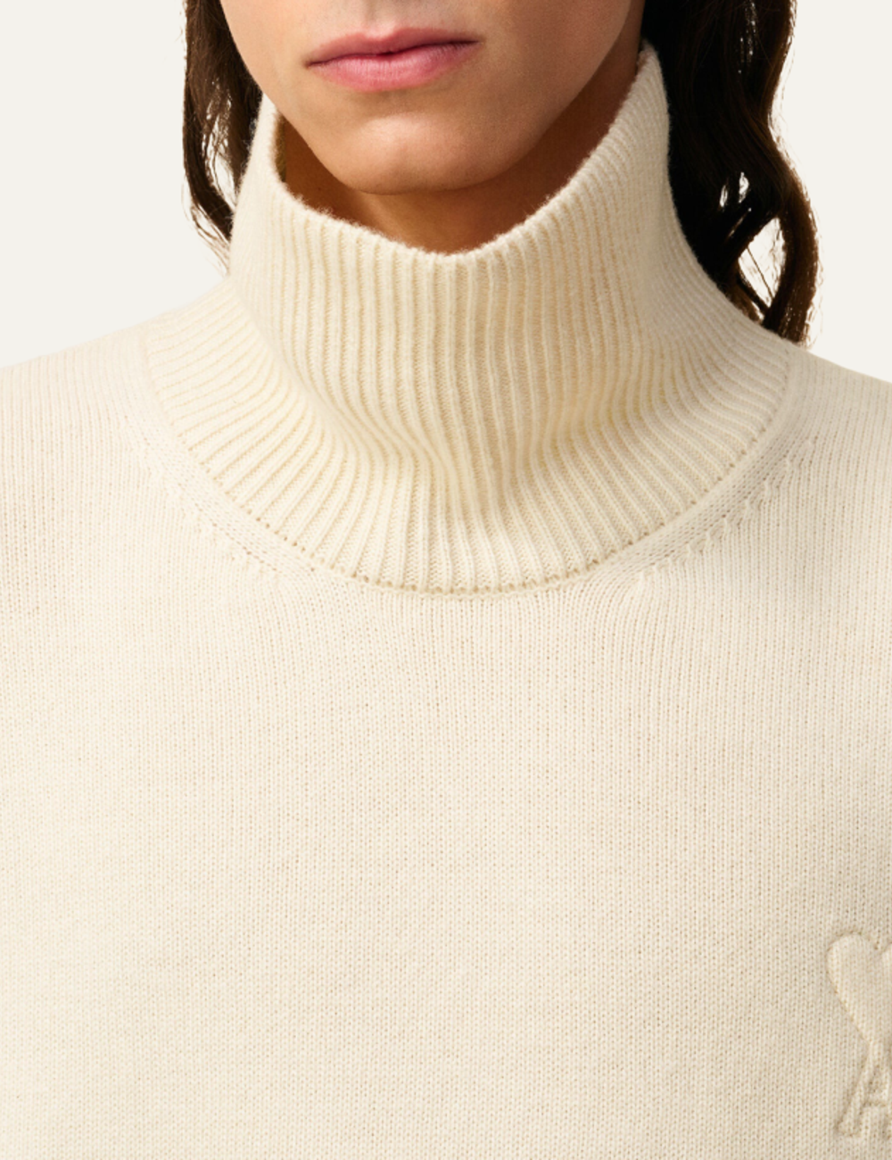 AMI ADC SWEATER IVORY