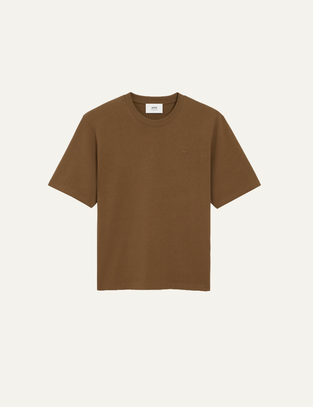 AMI TEESHIRT ADC HAZELNUT