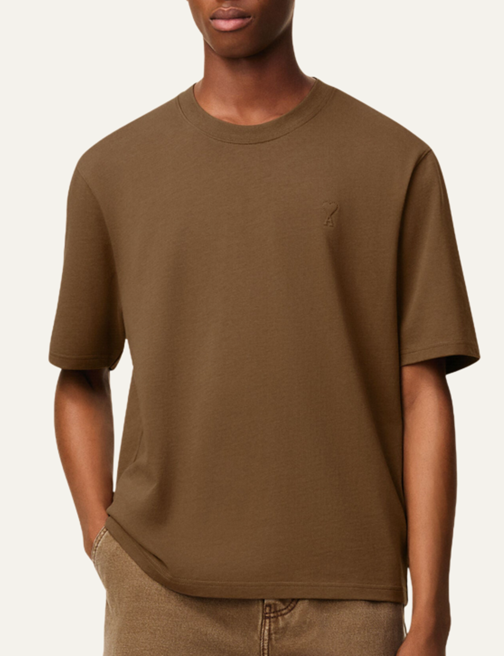 AMI TEESHIRT ADC HAZELNUT