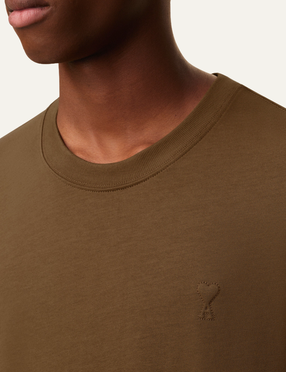 AMI TEESHIRT ADC HAZELNUT