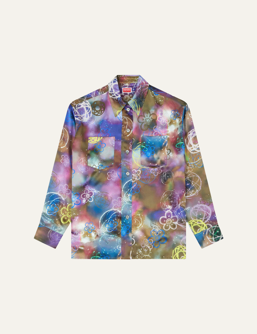 KENZO X FUTURA 2000 WORKWEAR SHIRT IN SILK