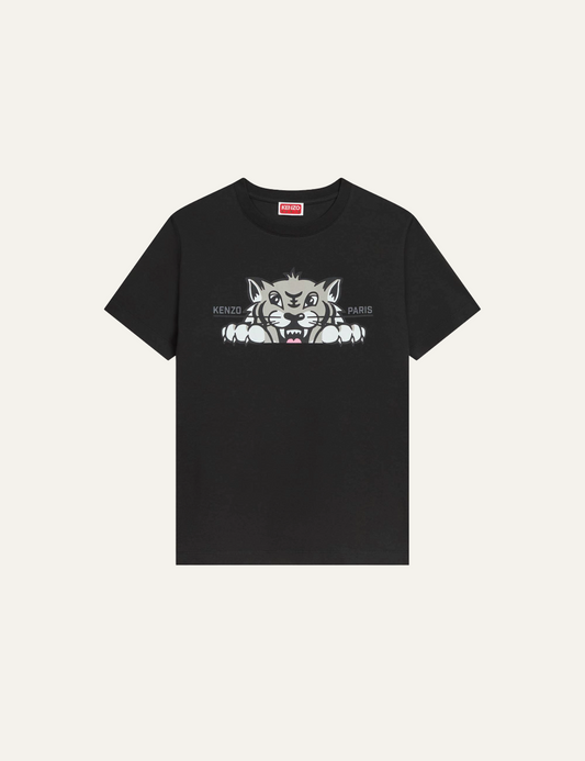 KENZO HAPPY TIGER LOOSE T-SHIRT BLACK