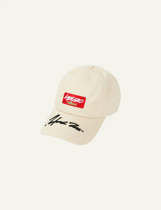 KENZO X FUTURA 2000 EMBROIDERED CAP IN COTTON BEIGE