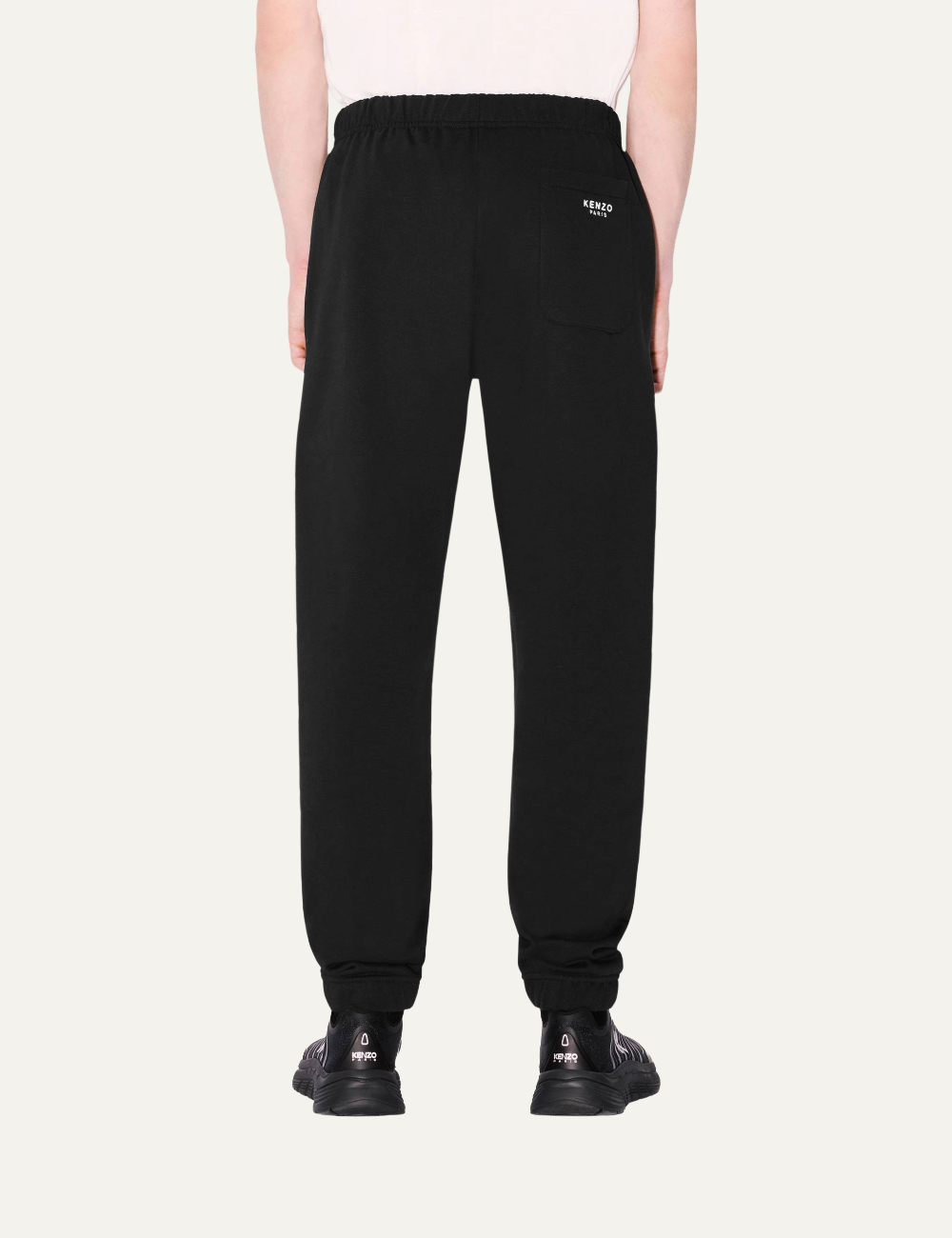 KENZO BOKE FLOWER EMBROIDERED JOGPANTS BLACK