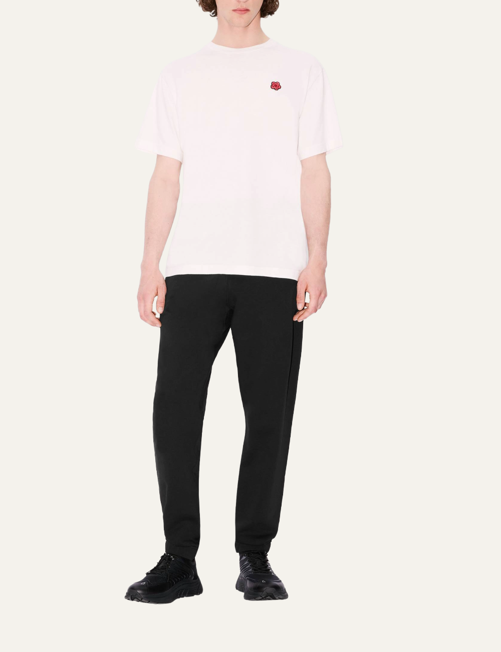 KENZO BOKE FLOWER EMBROIDERED JOGPANTS BLACK