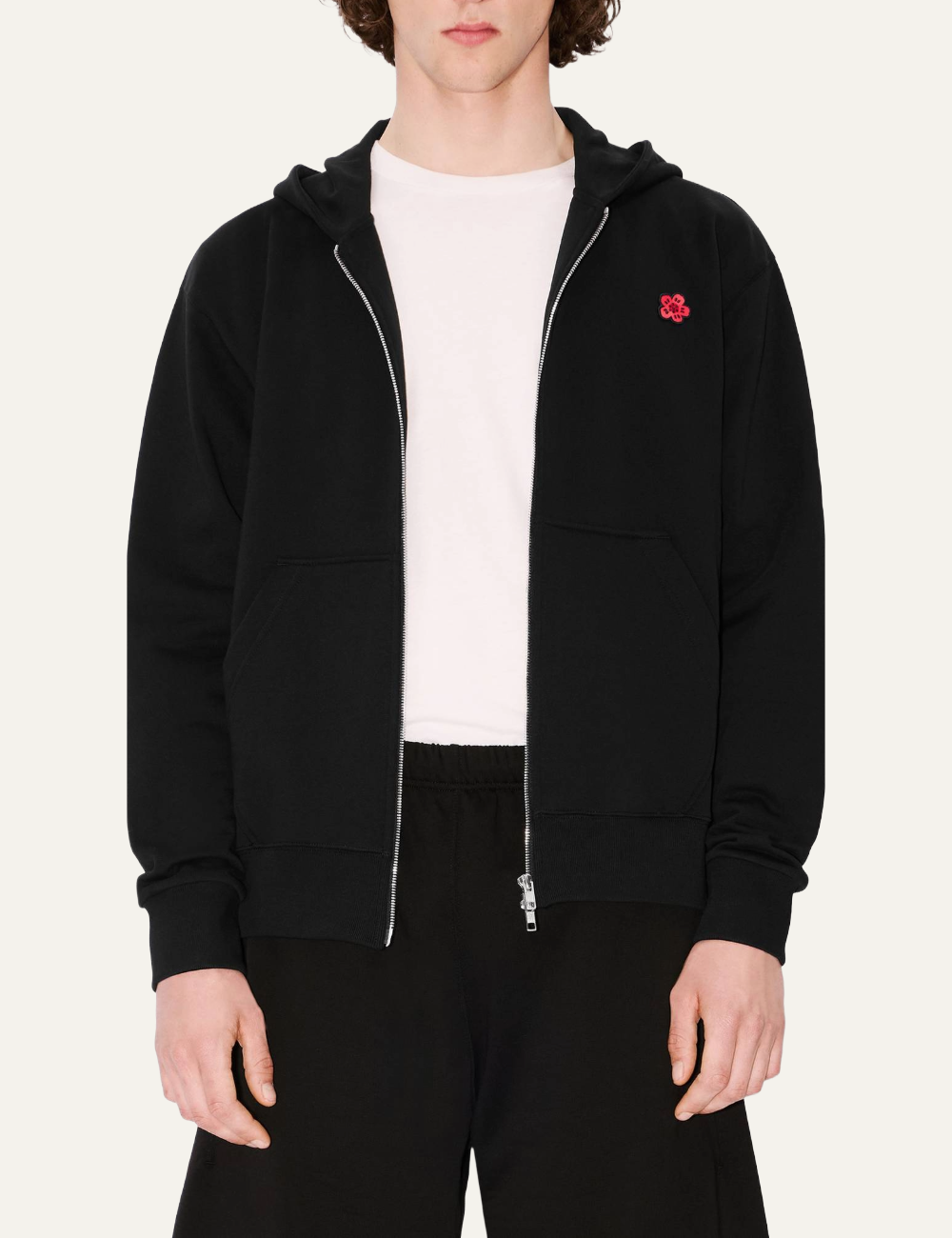 KENZO ZIP UP HOODIE BLACK