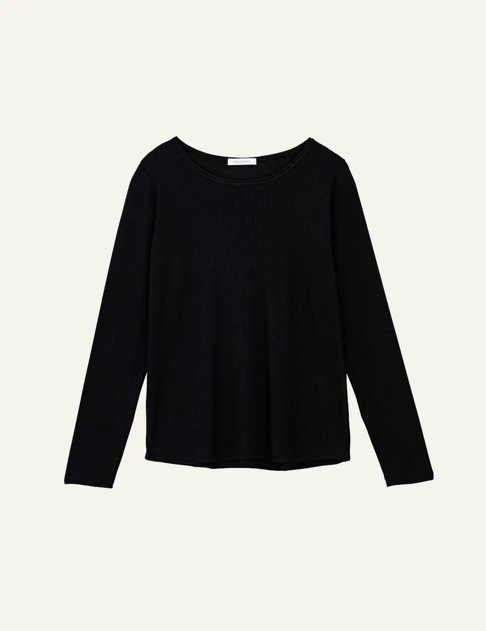 PHILOSOPHY ROUND NECK TOP BLACK