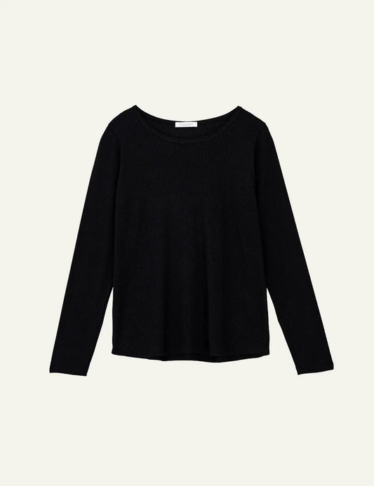 PHILOSOPHY ROUND NECK TOP BLACK