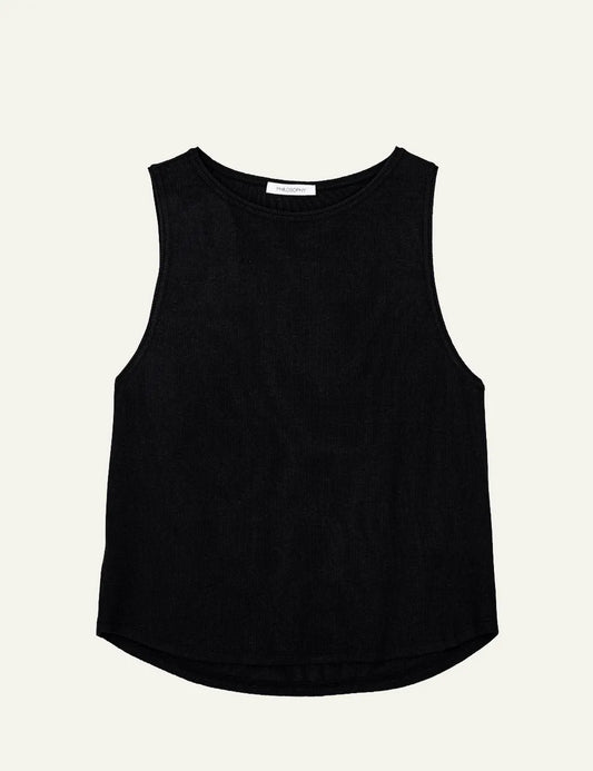 PHILOSOPHY CROPPED TOP BLACK