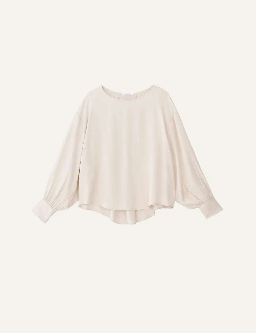 PHILOSOPHY ROUND NECK CROPPED TOP CREAM