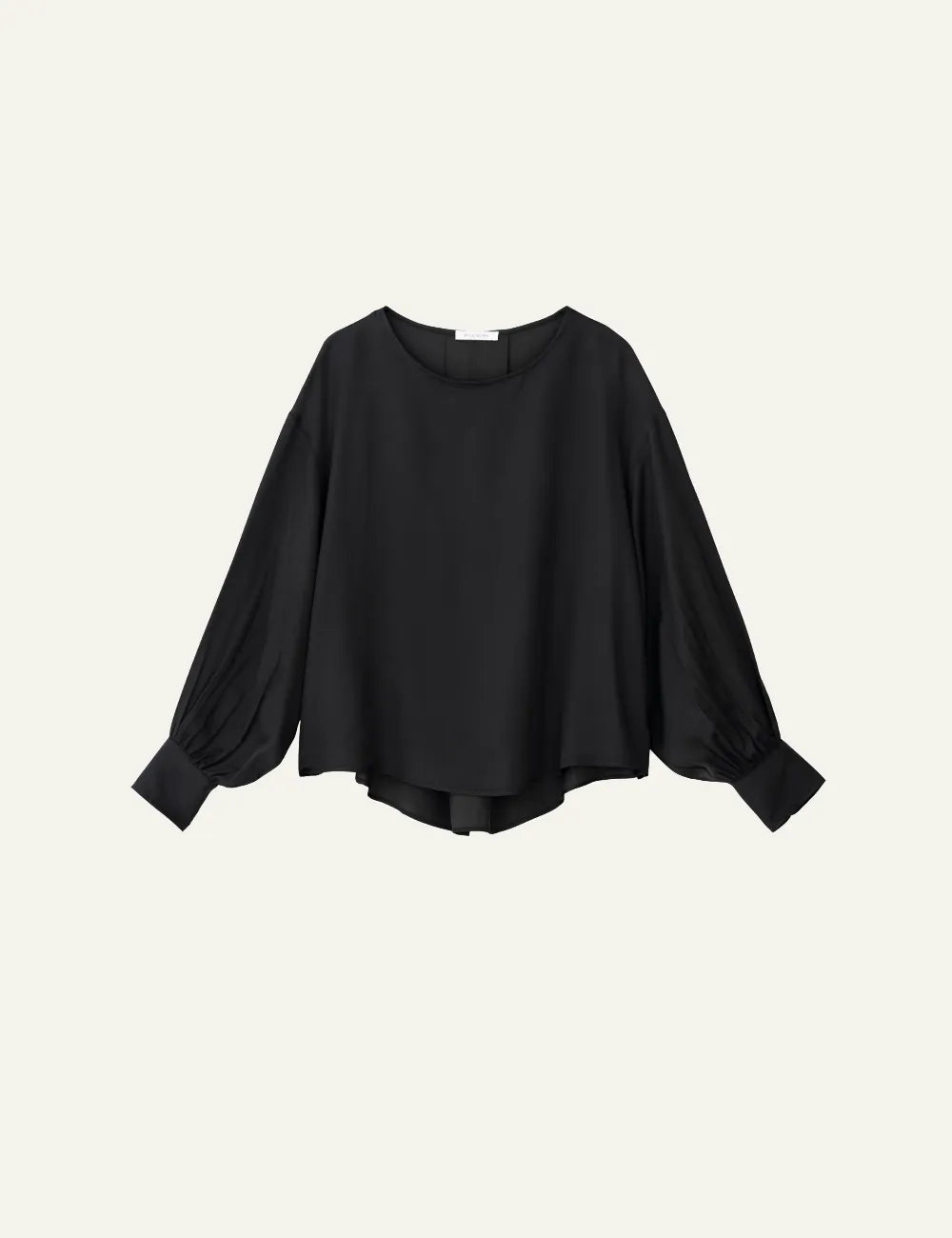 PHILOSOPHY ROUND NECK CROPPED TOP OFF BLACK