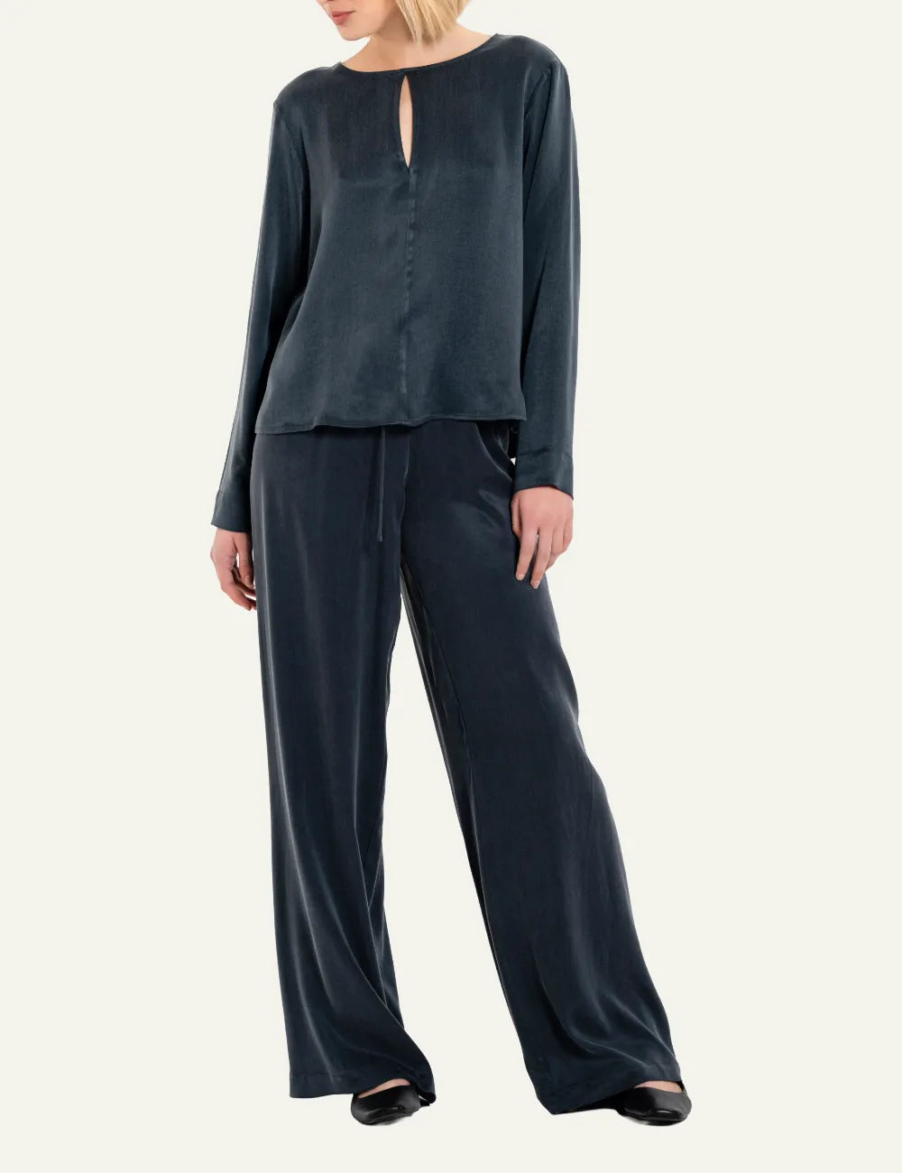 PHILOSOPHY CROPPED TOP DARK BLUE