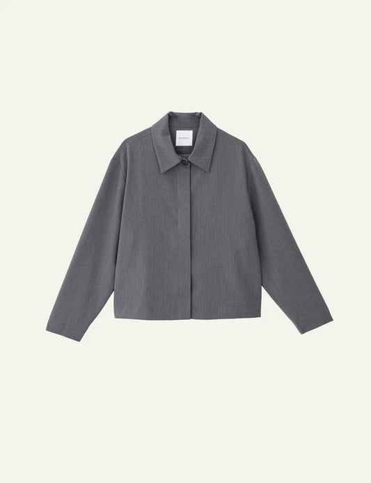 PHILOSOPHY CROPPED JACKET GREY MELANGE