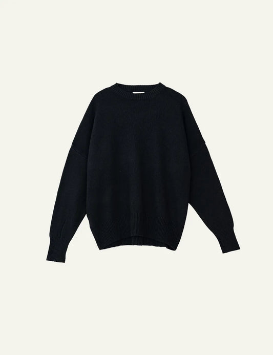 PHILOSOPHY ROUND NECK SWEATER BLACK