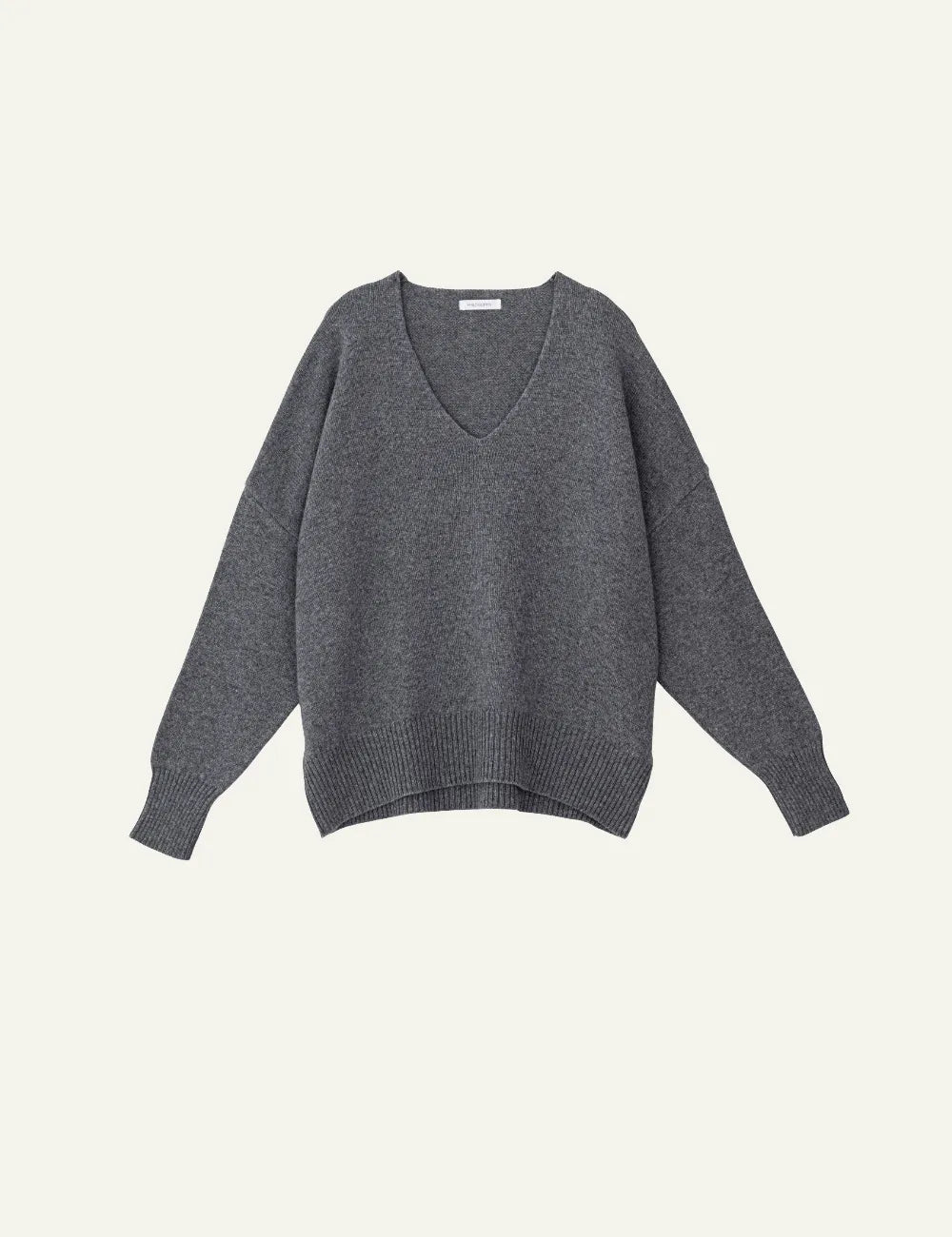 PHILOSOPHY V NECK SWEATER ANTHRACITE MELANGE
