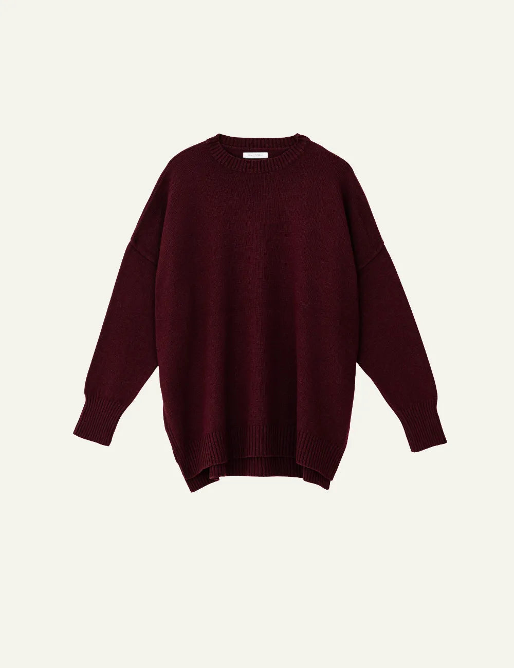 PHILOSOPHY ROUND NECK LONG SWEATER BORDEAUX