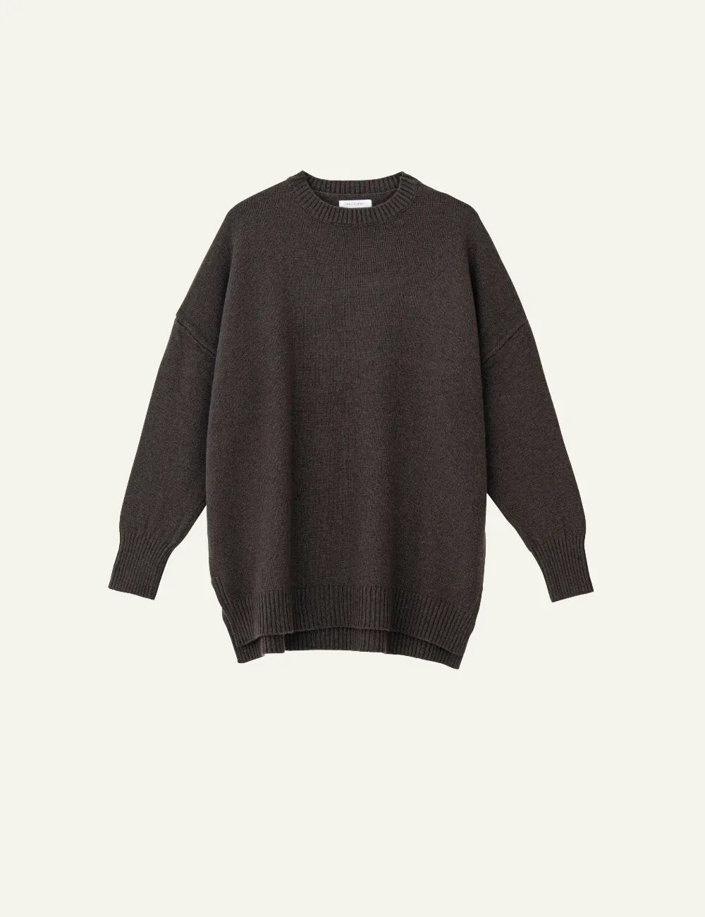 PHILOSOPHY ROUND NECK LONG SWEATER BROWN