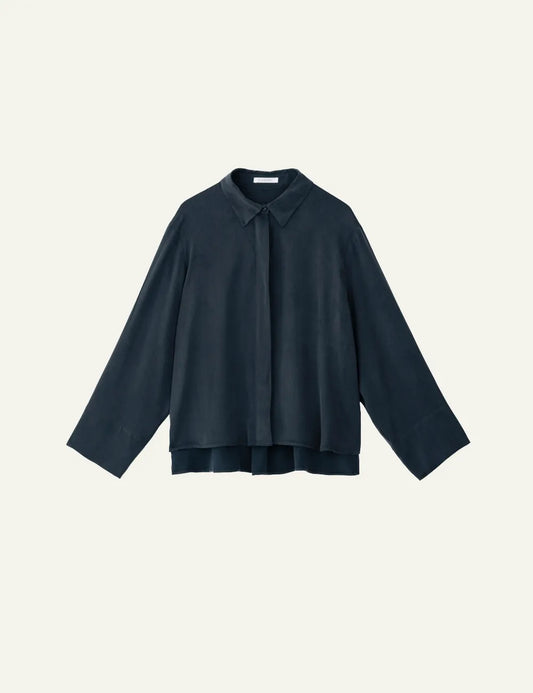 PHILOSOPHY CROPPED SHIRT DARK BLUE
