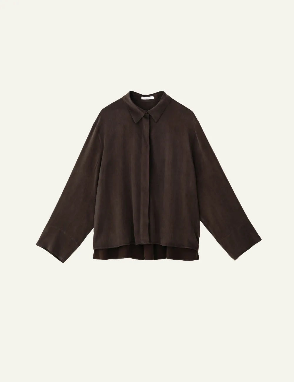 PHILOSOPHY CROPPED SHIRT DARK BROWN