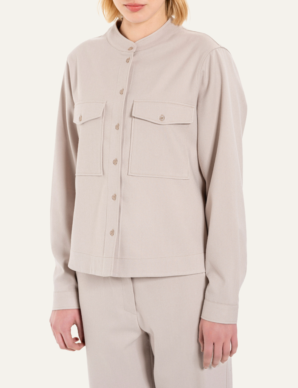 PHILOSOPHY CROPPED SHIRT CREAM