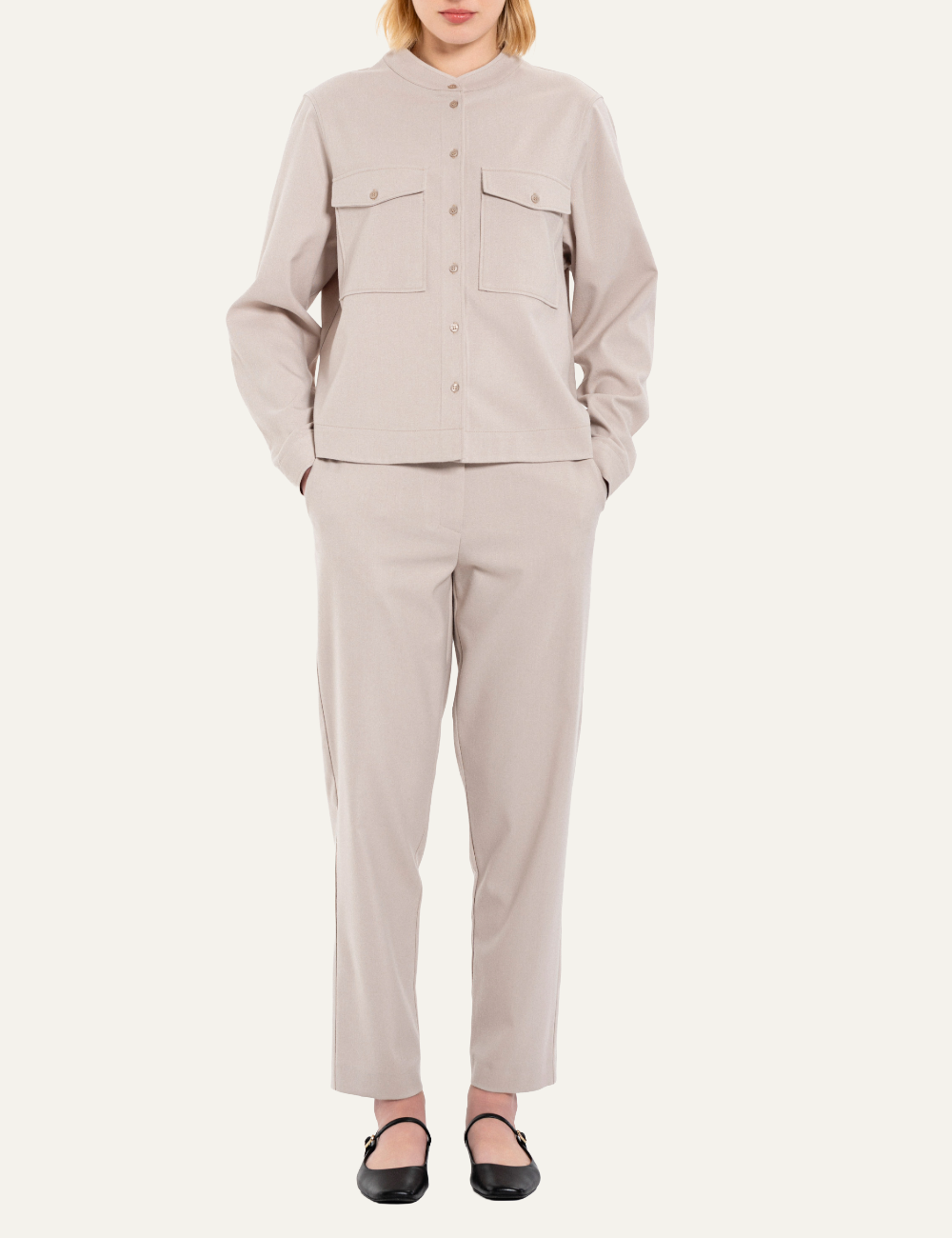 PHILOSOPHY CROPPED SHIRT CREAM