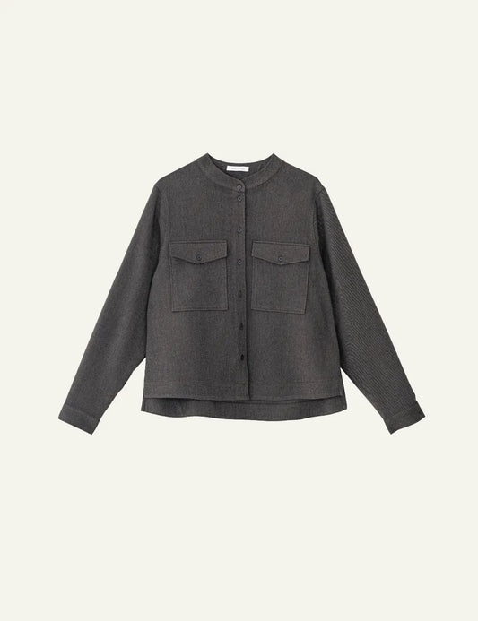 PHILOSOPHY CROPPED SHIRT BROWN
