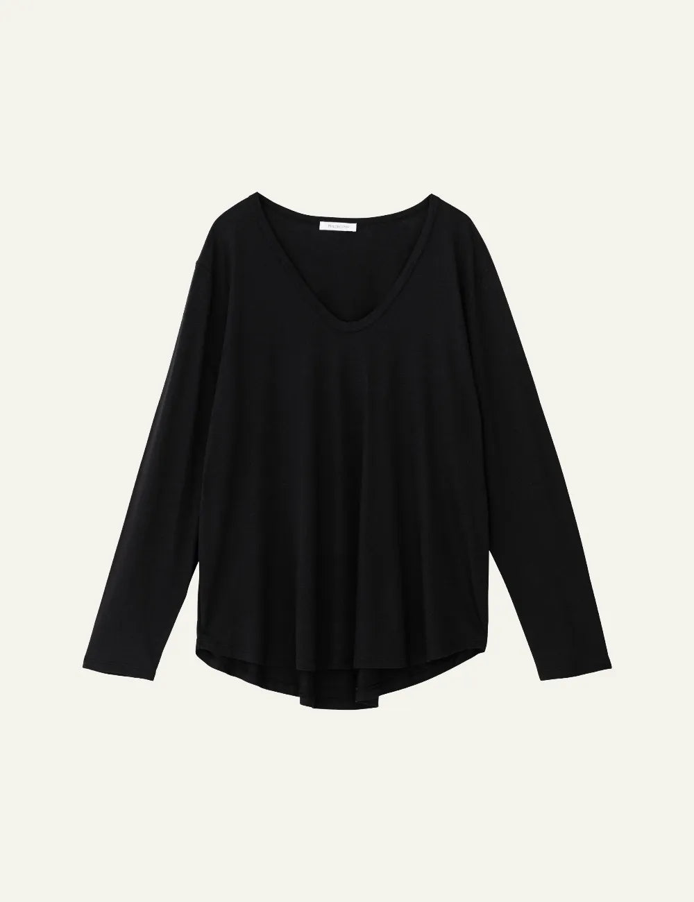 PHILOSOPHY OVERSIZED V NECK TOP BLACK
