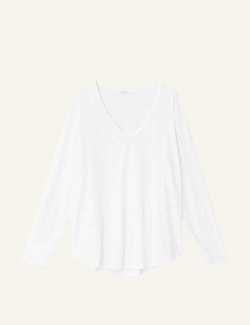 PHILOSOPHY OVERSIZED V NECK TOP WHITE
