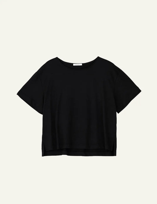 PHILOSOPHY CROPPED T-SHIRT BLACK
