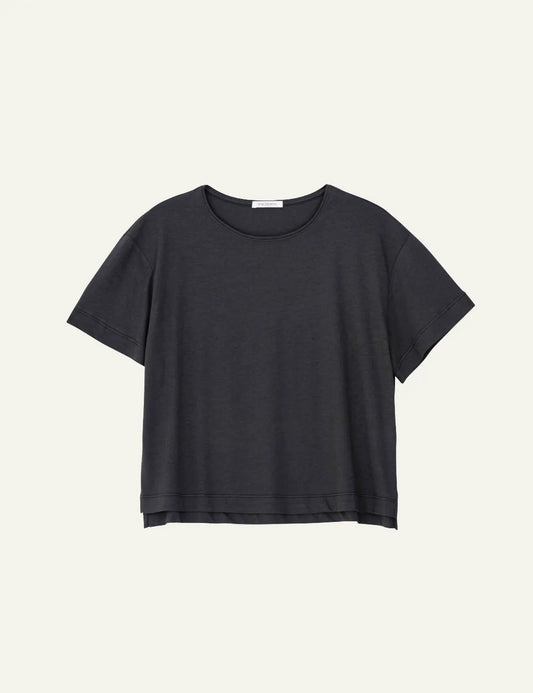 PHILOSOPHY CROPPED T-SHIRT GRAPHITE
