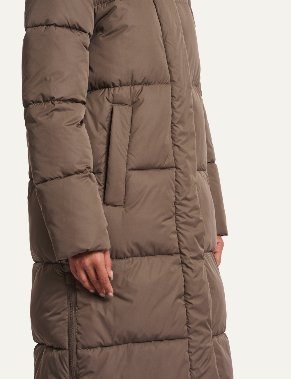 RINO PELLE TESSA COAT DARK TOFFEE