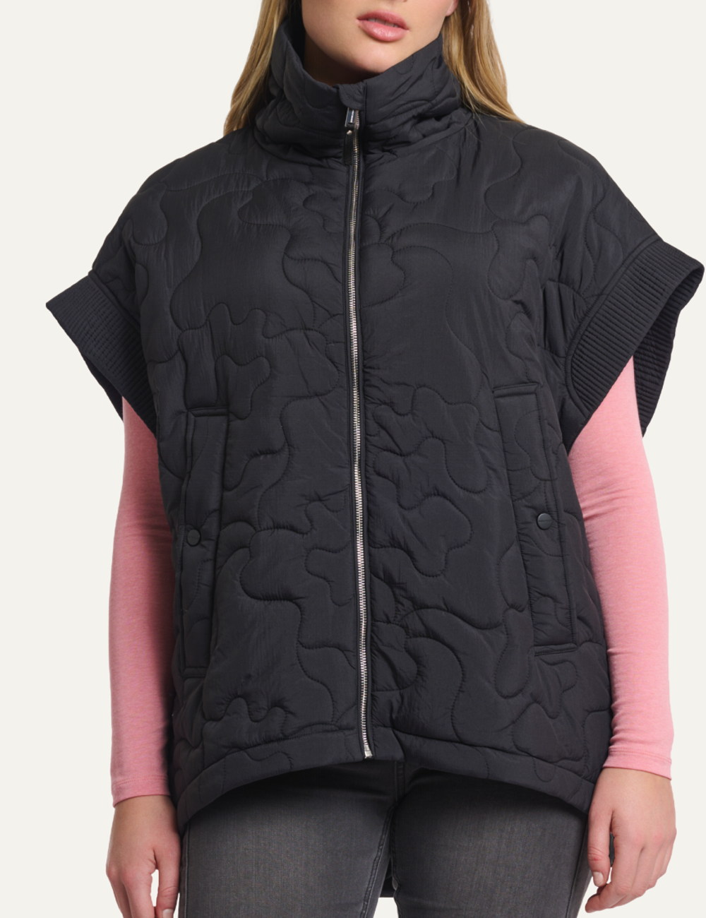 RINO PELLE CAITLYN CAPE BLACK