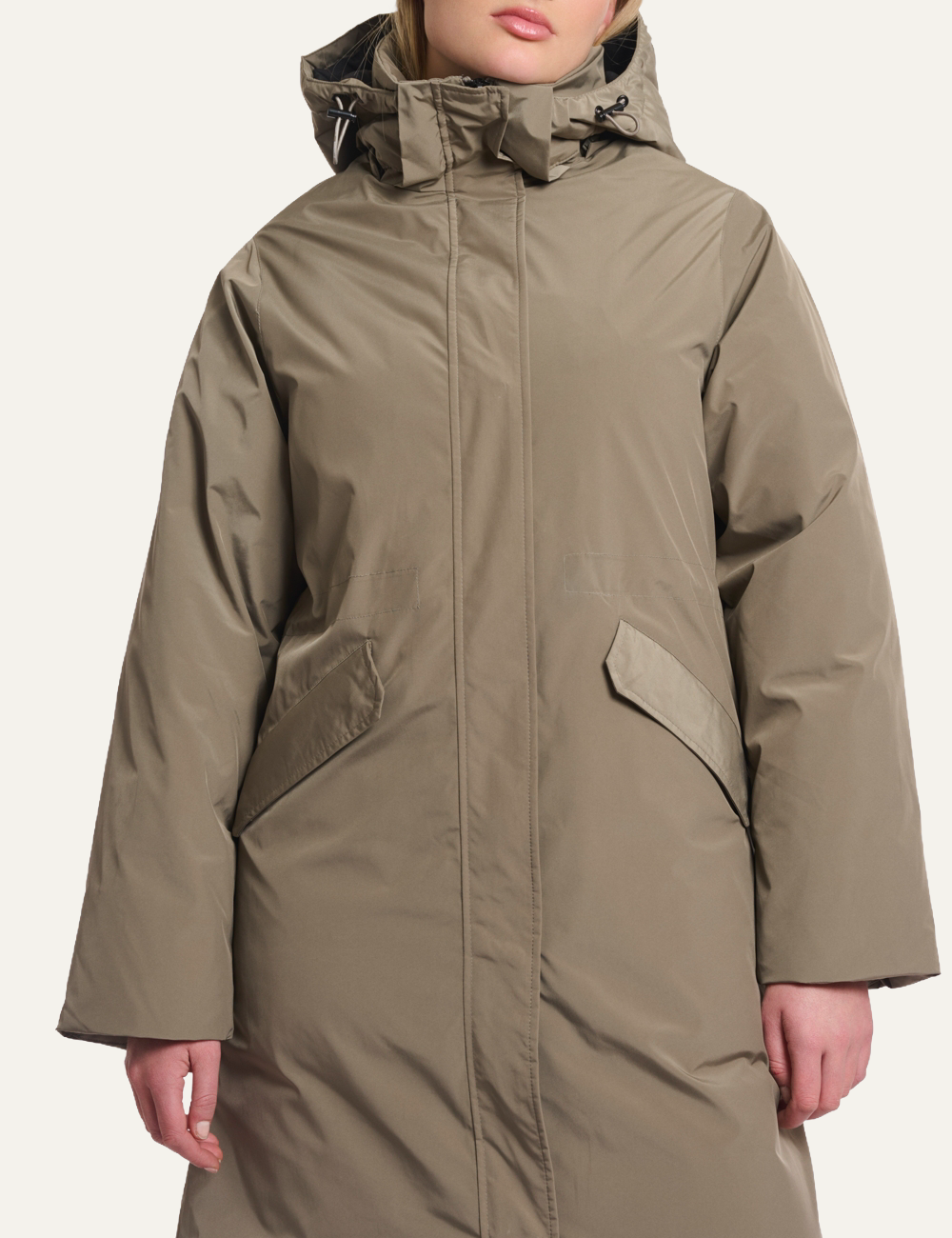 RINO PELLE BELLE COAT PEBBLE