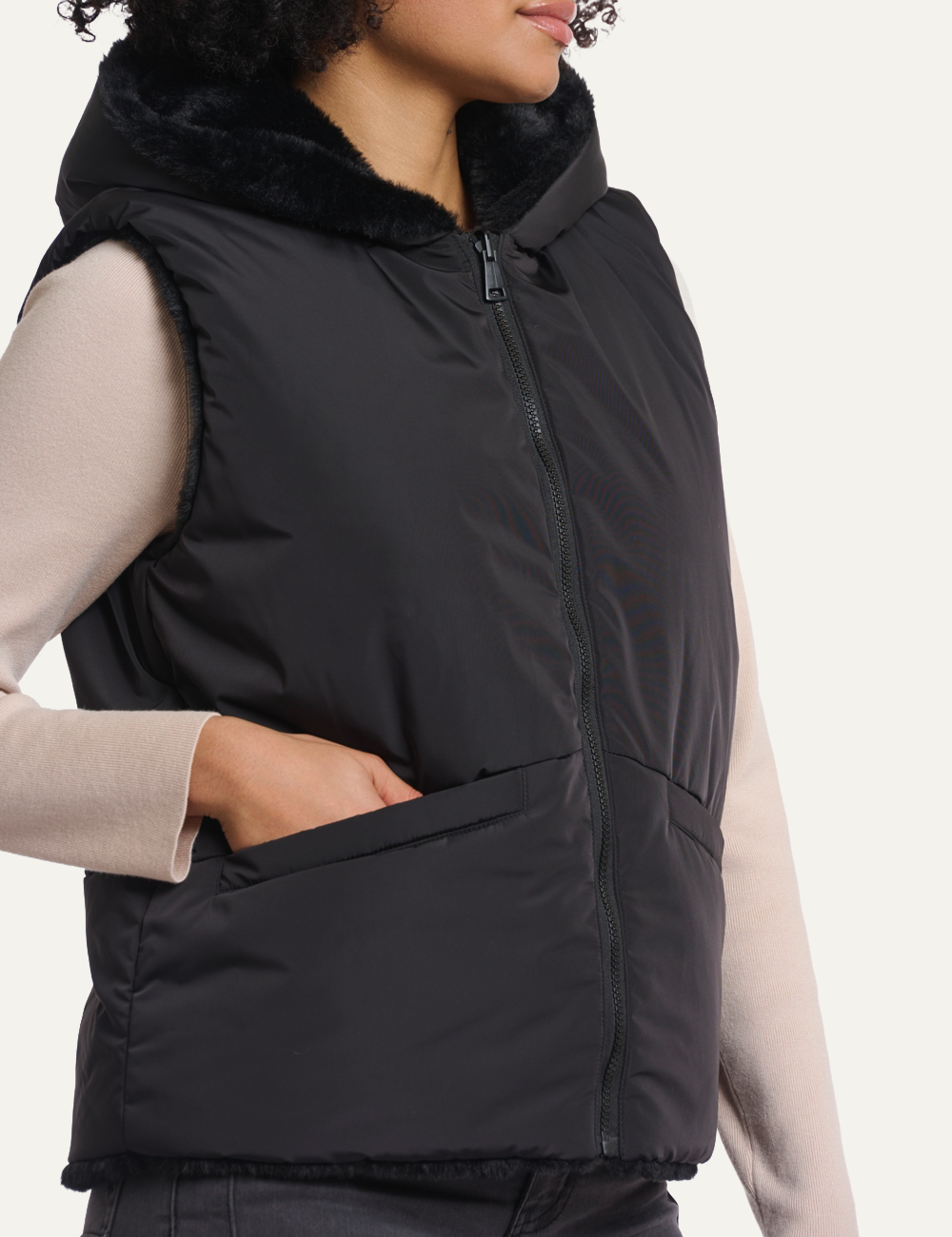 RINO PELLE HIDDO VEST BLACK