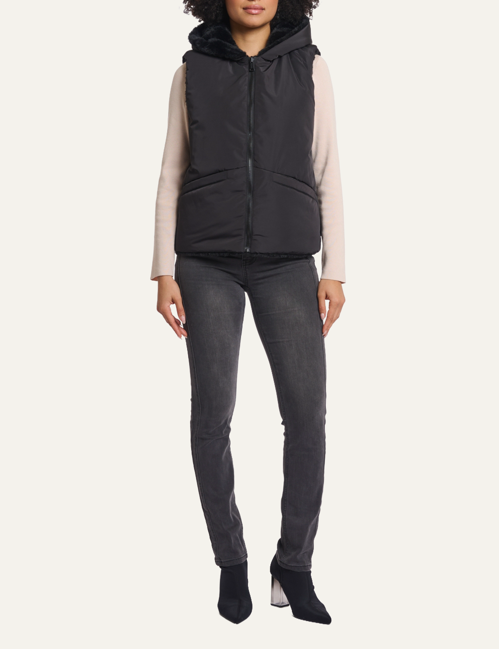 RINO PELLE HIDDO VEST BLACK