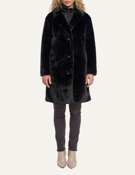 RINO PELLE GEESJE COAT BLACK