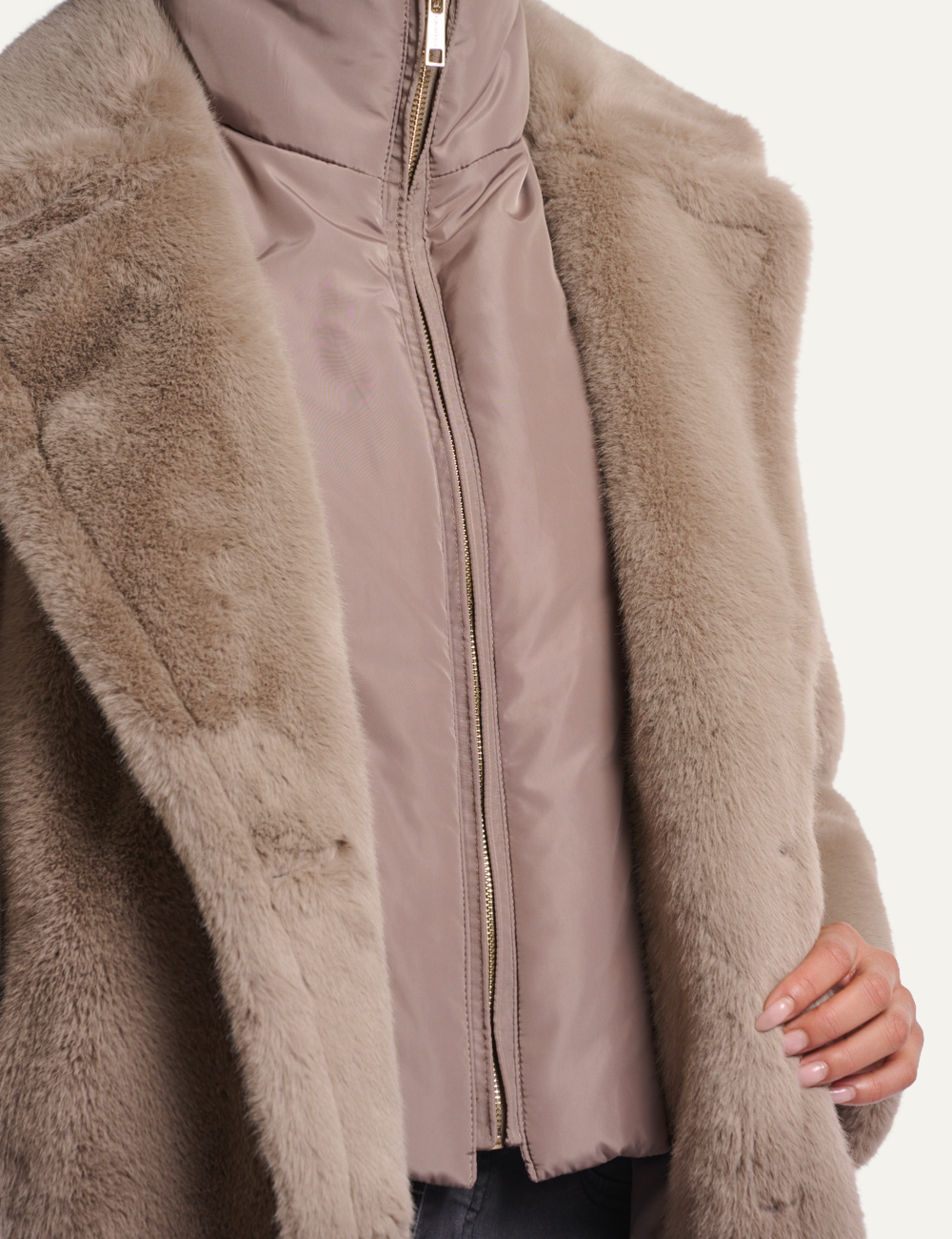 RINO PELLE GEESJE COAT TOFFEE