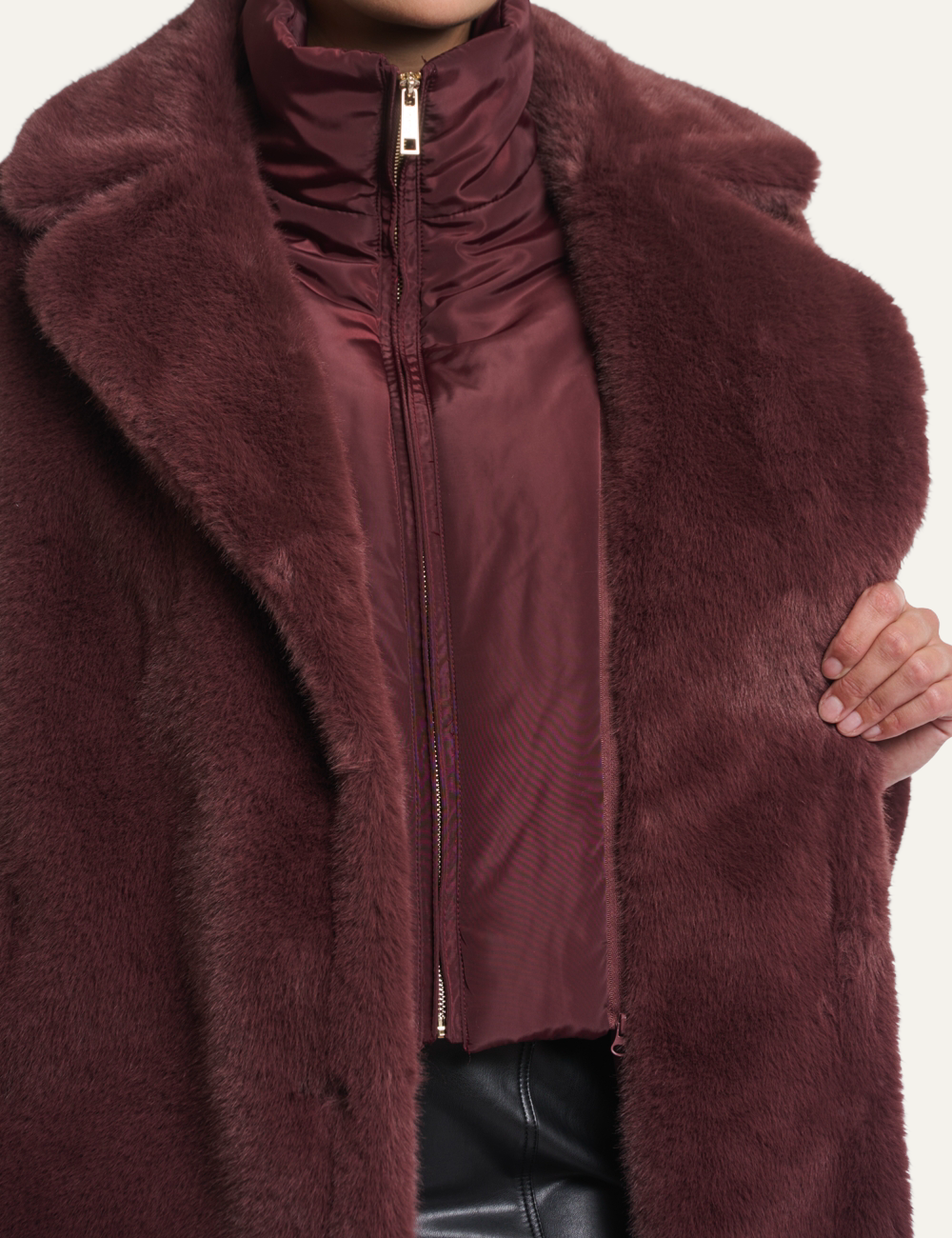 RINO PELLE GEESJE COAT CHOCOLATE BEAN