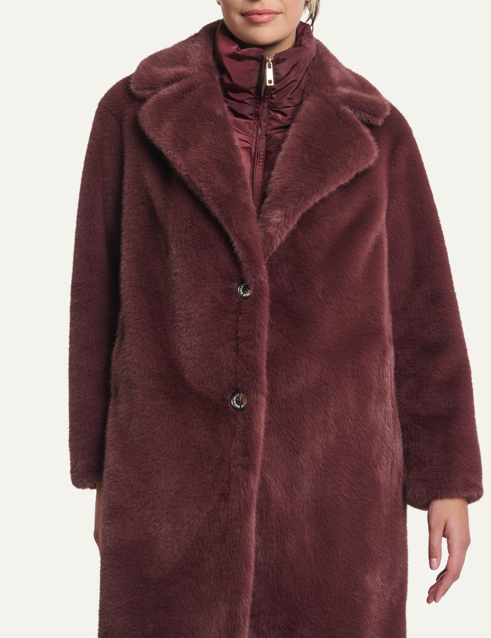 RINO PELLE GEESJE COAT CHOCOLATE BEAN