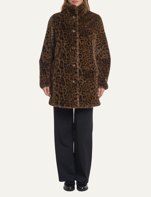 RINO PELLE NONNA COAT LEOPARD