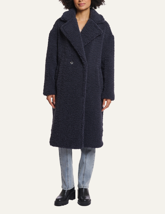 RINO PELLE ELICIA COAT NIGHT GREY