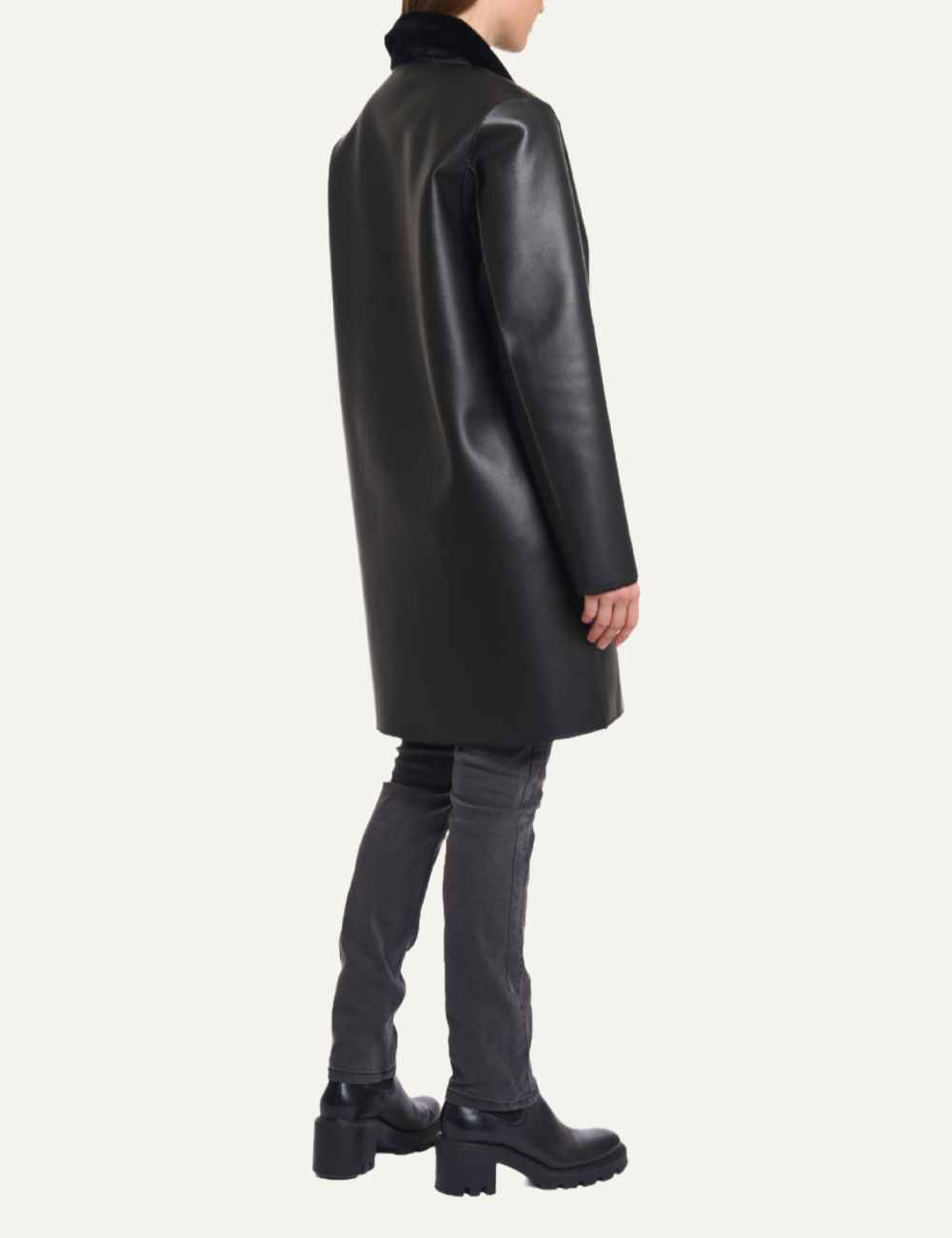 RINO PELLE IVON COAT BLACK